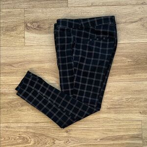 Old Navy Black Plaid Ankle Pants